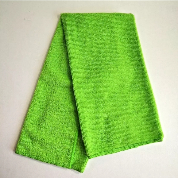 Lime Green Soft Microfiber Towel Cloth Cleaning Polishing Detailing 24" x 14" - Picture 2 of 5